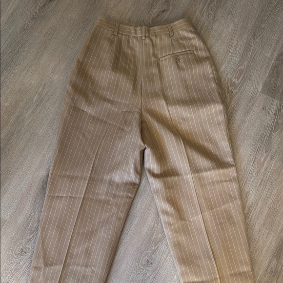 Lauren Ralph Lauren Tailored Tan Striped Trousers - Picture 4 of 4